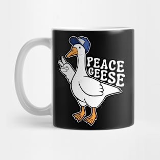 Peace Geese Silly Goose with Hat Mug